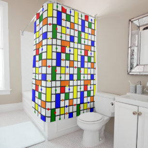 Colourful Crossword Shower Curtain