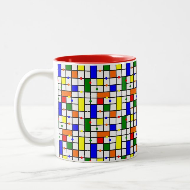 Colourful Crossword  Two-Tone Coffee Mug (Left)