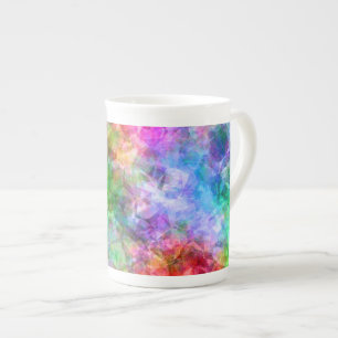 Colourful Crumpled Texture Bone China Mug