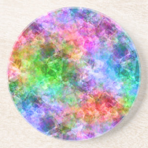 Colourful Crumpled Texture Coaster