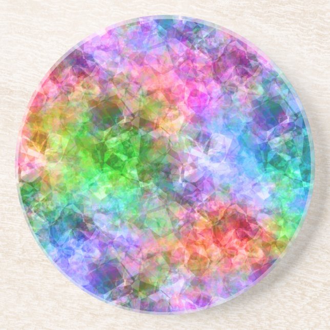 Colourful Crumpled Texture Coaster (Front)