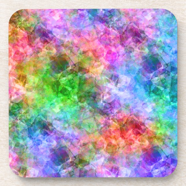 Colourful Crumpled Texture Coaster (Front)