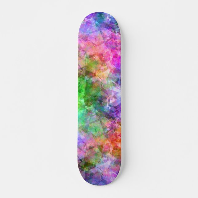 Colourful Crumpled Texture Skateboard (Front)