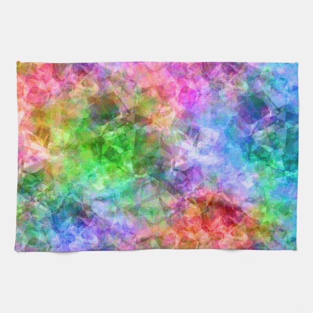 Colourful Crumpled Texture Tea Towel (Horizontal)