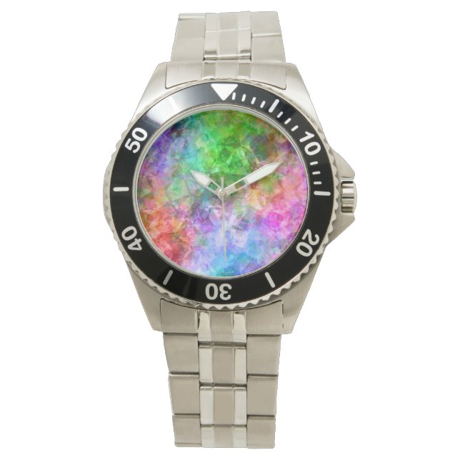 Colourful Crumpled Texture Watch (Front)