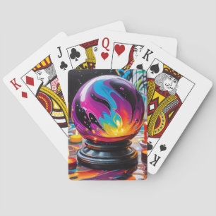 Colourful Crystal Ball Playing Cards