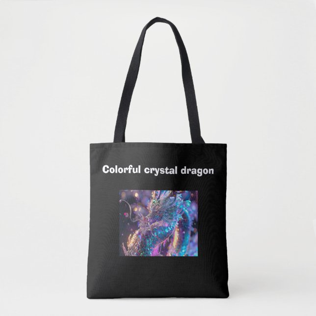 Colourful crystal dragon tote bag (Front)