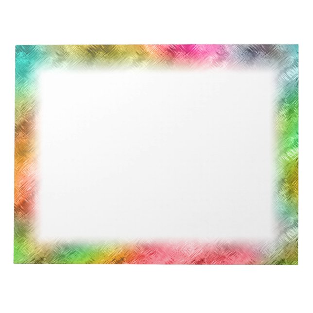 Colourful Crystal Glass Pattern Notepad (Front)