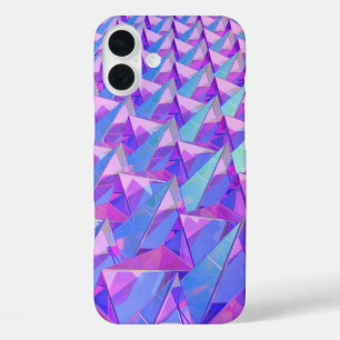 Colourful crystal pyramids iPhone 16 plus case