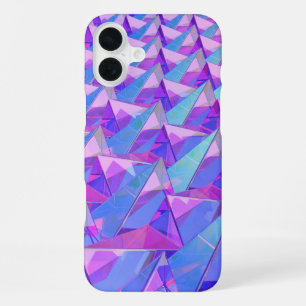 Colourful crystal pyramids iPhone 16 plus case