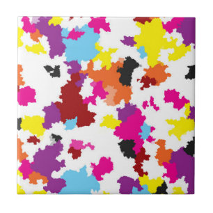 Colourful Crystalline Irregular Abstract Pattern Ceramic Tile