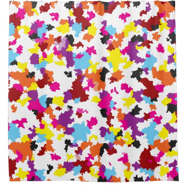 Colourful Crystalline Irregular Abstract Pattern  Shower Curtain (Front)