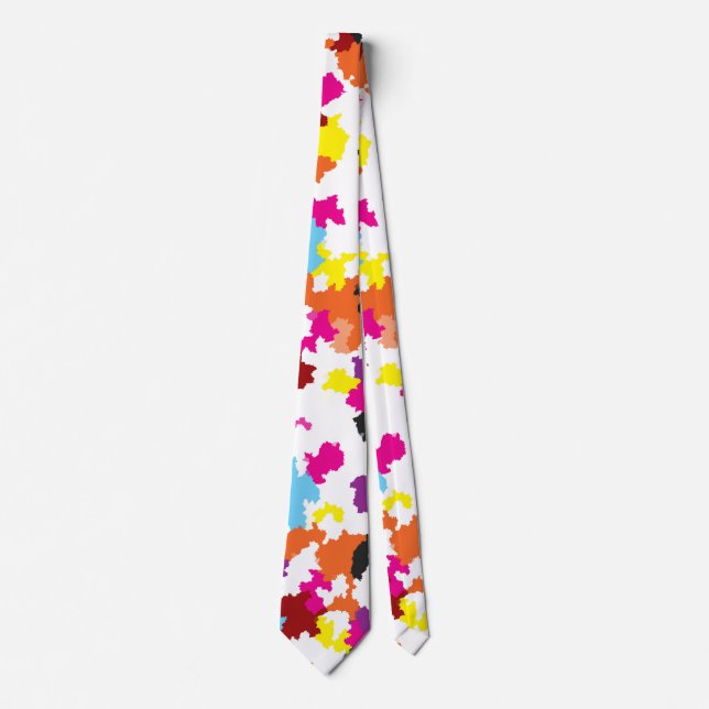 Colourful Crystalline Irregular Abstract Pattern  Tie (Front)