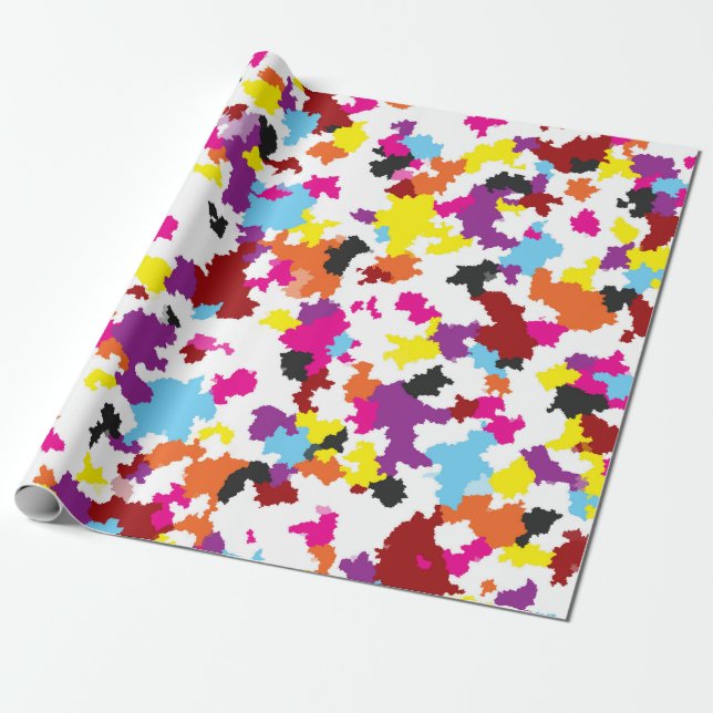 Colourful Crystalline Irregular Abstract Pattern  Wrapping Paper (Unrolled)