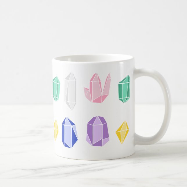Colourful Crystals Pattern Coffee Mug (Right)