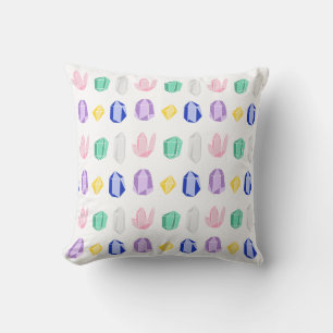 Colourful Crystals Pattern Cushion