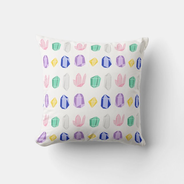 Colourful Crystals Pattern Cushion (Front)