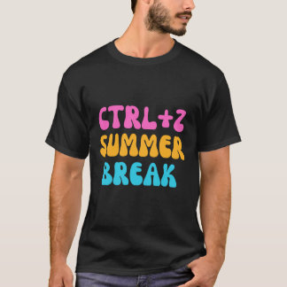 Colourful ctrl+z summer break - back to school T-Shirt