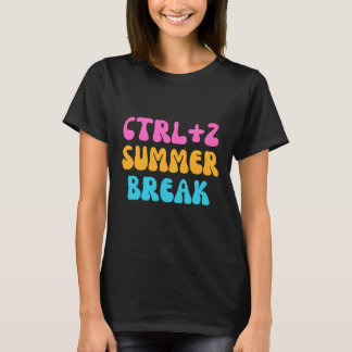 Colourful ctrl+z summer break - back to school T-Shirt