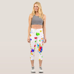Colourful Cubes 1 Capri Leggings
