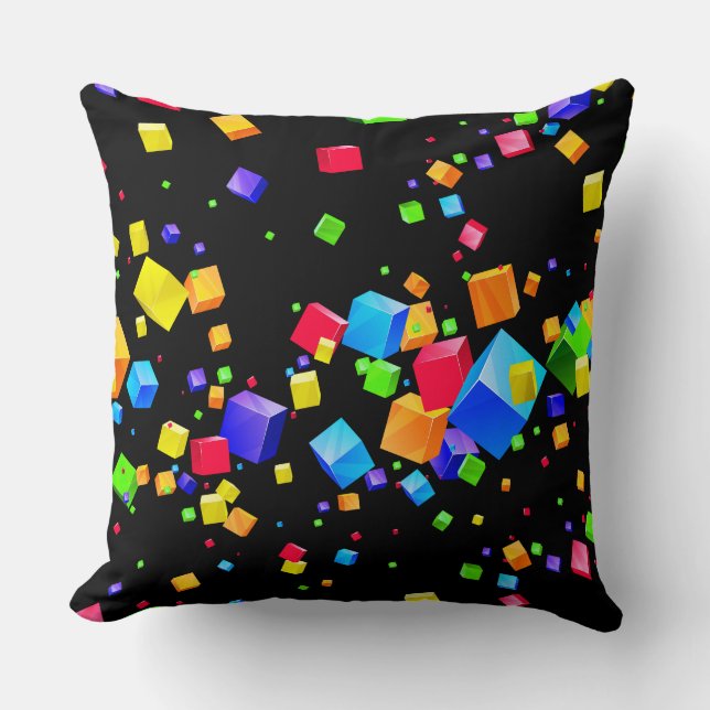 Colourful Cubes 2 Cushion (Front)