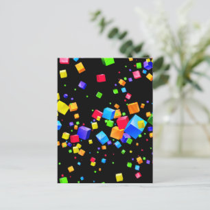 Colourful Cubes 2 Postcard