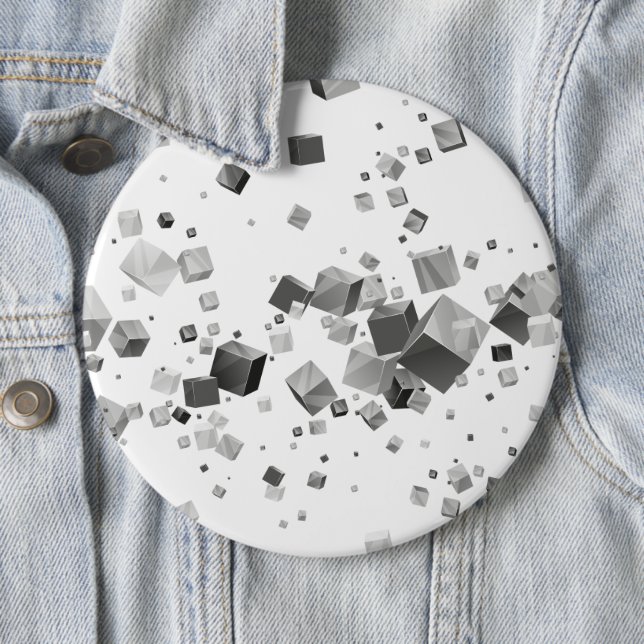 Colourful Cubes 3 6 Cm Round Badge (In Situ)