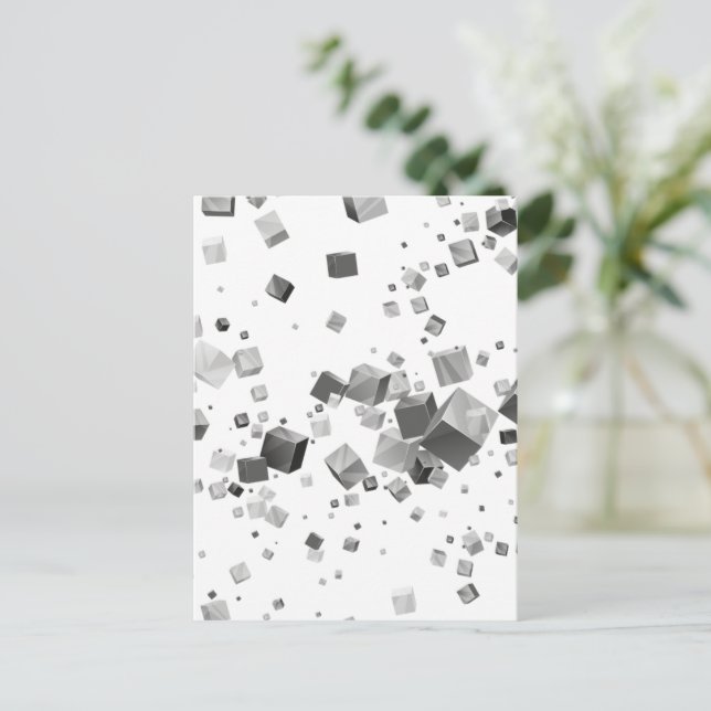 Colourful Cubes 3 Holiday Postcard (Standing Front)