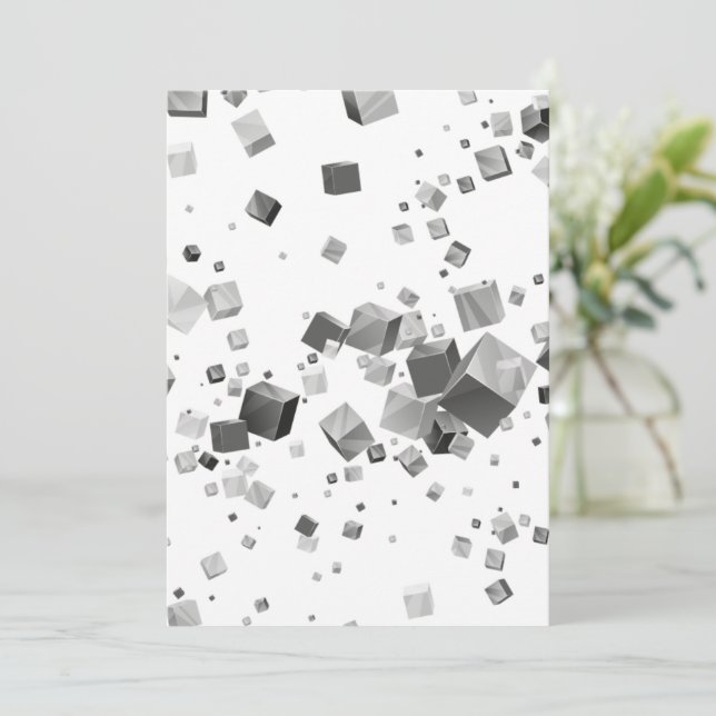 Colourful Cubes 3 Thank You Card (Standing Front)