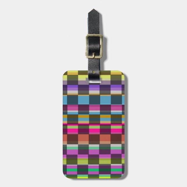 Colourful Cubes Luggage Tag (Front Vertical)
