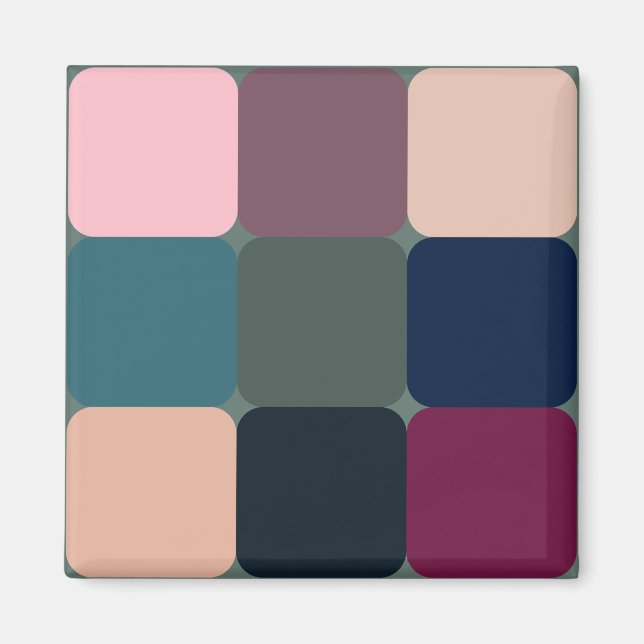 Colourful Cubes Magnet (Front)