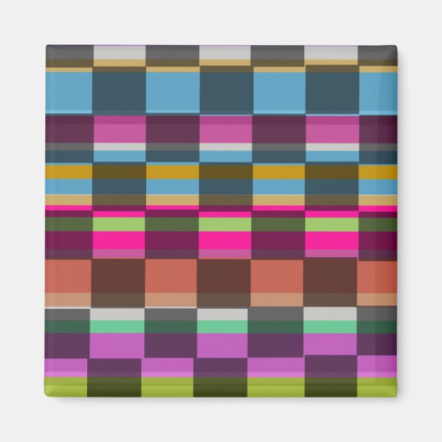 Colourful Cubes Magnet (Front)