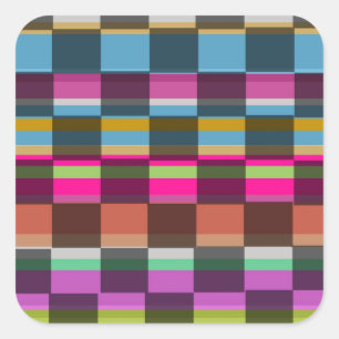 Colourful Cubes Square Sticker