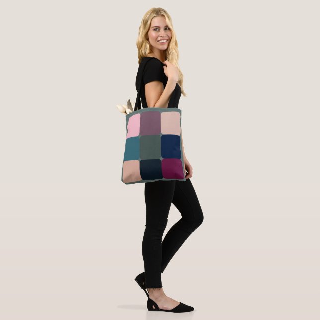 Colourful Cubes Tote Bag (On Model)