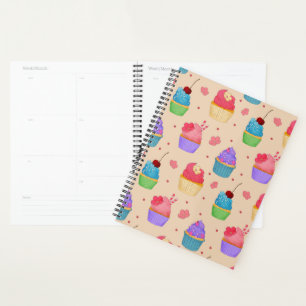 Colourful Cup cakes Pattern Planner