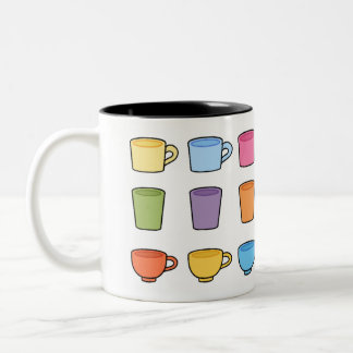 Colourful Cup & Mug Pattern | Cute Coffee Lover De