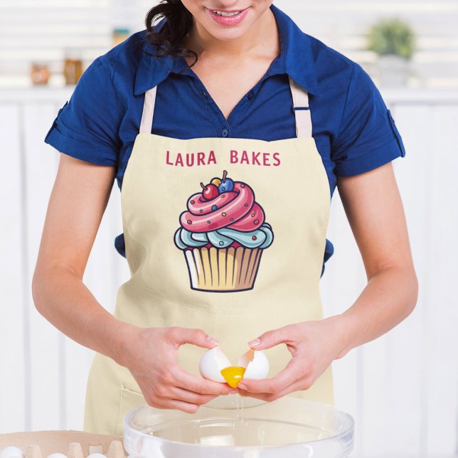 Colourful Cupcake Bakery Sweet Pasty Chef Pink  Apron (Creator Uploaded)