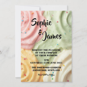 Colourful Cupcake Fun Wedding Invitation