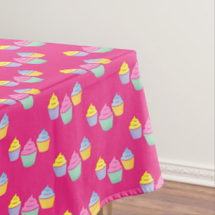 Colourful cupcake pattern Birthday party tableclot Tablecloth