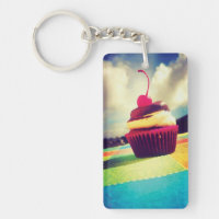 Colourful Cupcake with Cherry on Top