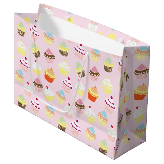 Colourful Cupcakes Gift Bag (Front Angled)