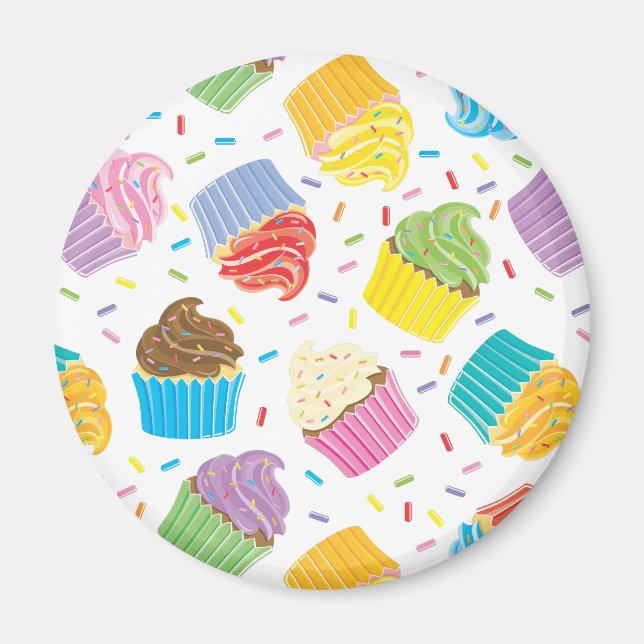 Colourful Cupcakes Magnet (Front)