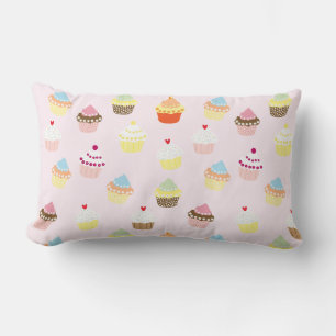 Colourful Cupcakes Pattern Lumbar Cushion