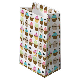 Colourful Cupcakes Pattern Small Gift Bag