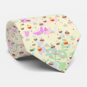 Colourful Cupcakes Pattern Tie
