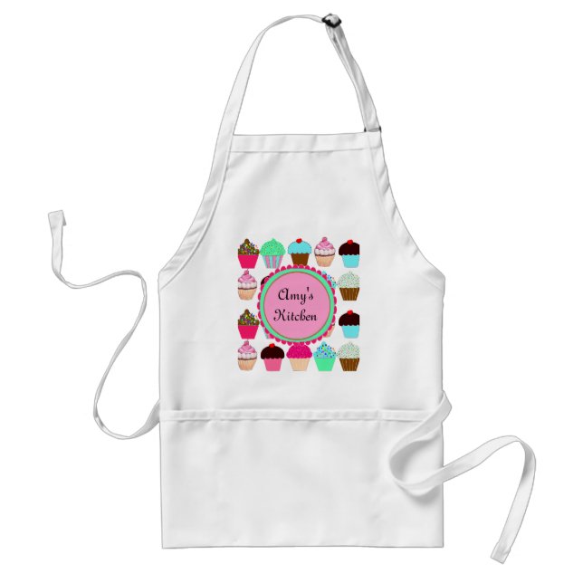 Colourful Cupcakes - Personalised Standard Apron (Front)