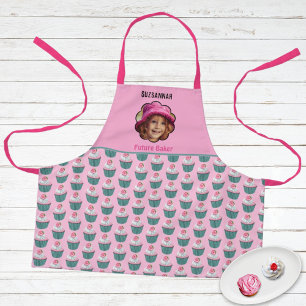 Colourful Cupcakes Scalloped Custom Photo Apron