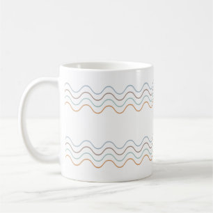 Colourful Curve Lines Pattern Coffee Mug