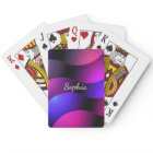 Colourful Curved Shapes, White Script Name