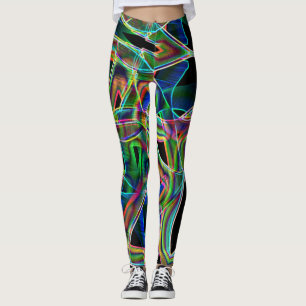 Colourful curved tapes, highlighted by embossed leggings